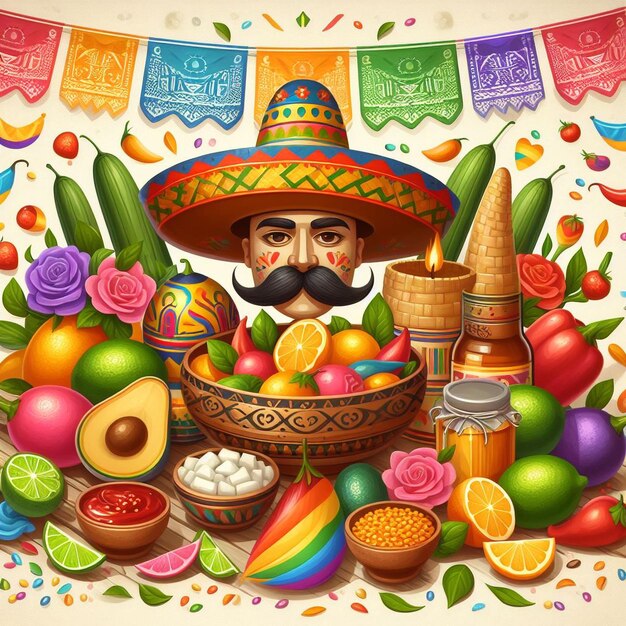 Imagem de fundo de Cinco de Mayo