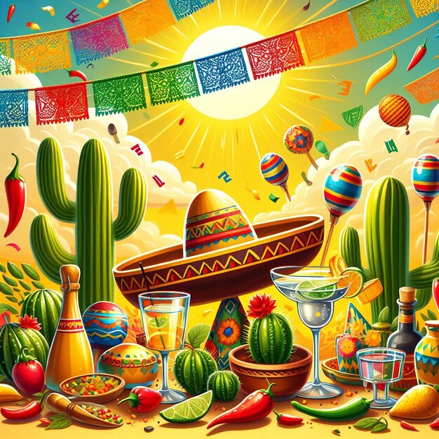 Imagem de fundo de Cinco de Mayo