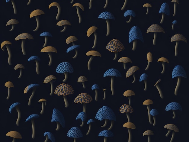 Foto imagem de fundo de cogumelos pequenos