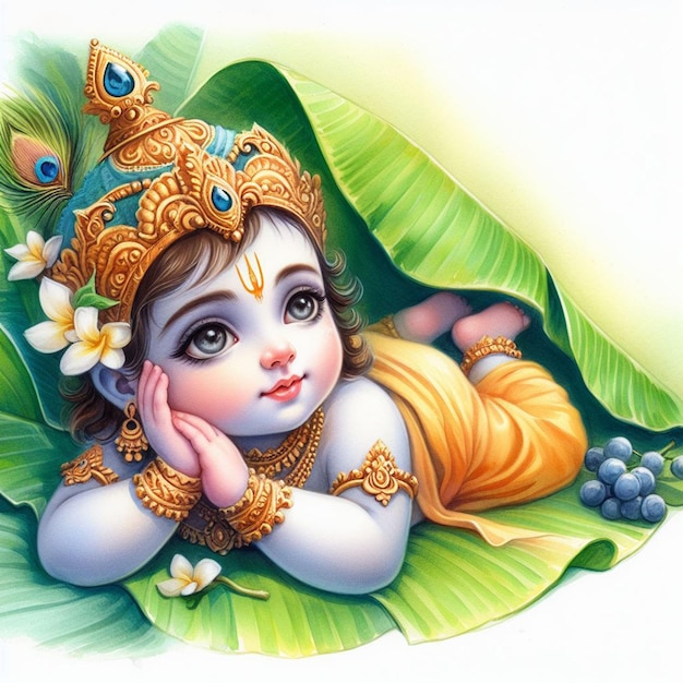 Foto imagem de fundo de krishna janmashtami