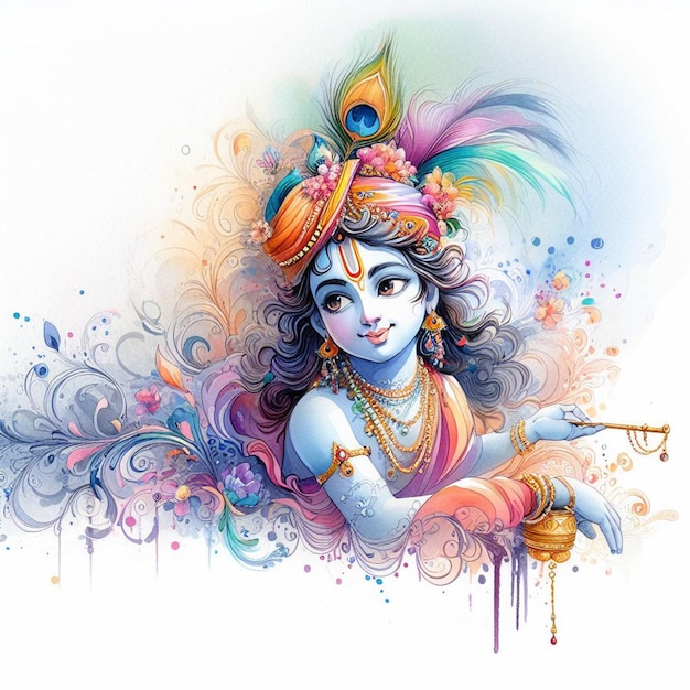 Foto imagem de fundo de krishna janmashtami