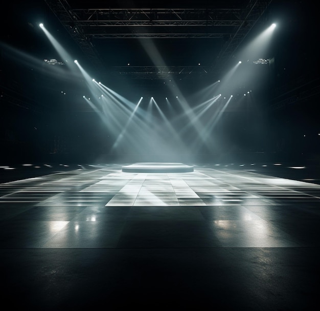imagem de fundo de palco escuro com luzes para composição