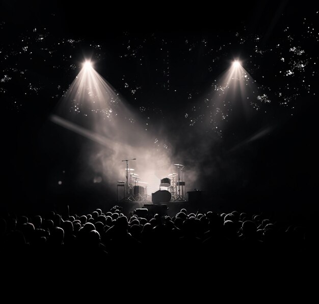 imagem de fundo de palco escuro com luzes para composição