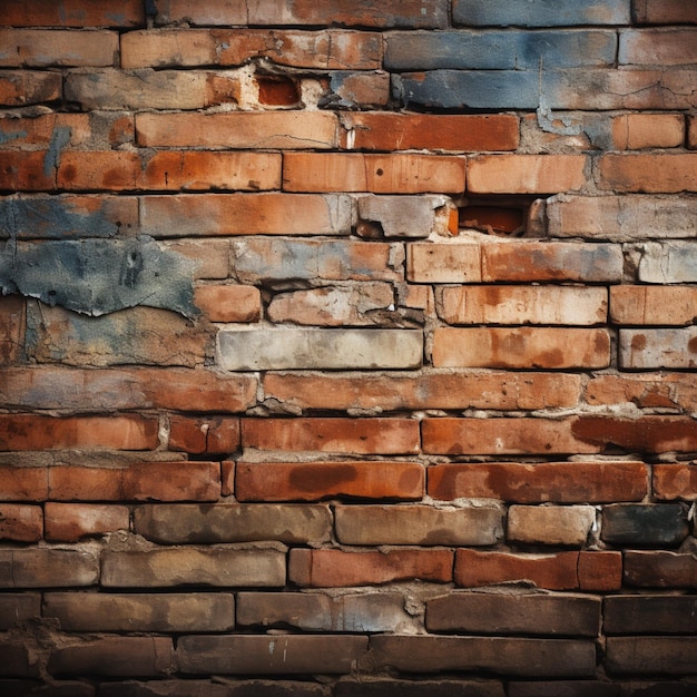 Foto imagem de fundo de parede de tijolos desgastados perfeita para design industrial para mídia social tamanho da postagem