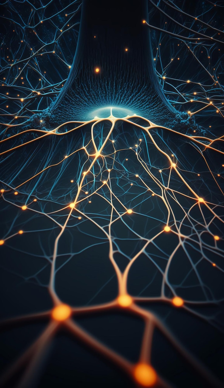 Foto imagem de fundo de rede neural de tecnologia aigenerative ai