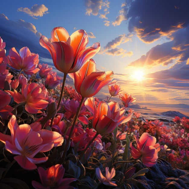 Imagem de fundo de Tulip Tapestry Triumph Spring.