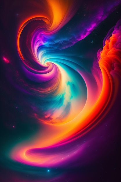 Imagem de fundo gerada pela IA de um padrão abstrato moderno com cores complementares