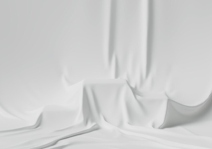 Imagem de fundo para colocação do produto Existem três níveis Coberto com pano branco Cena 3D