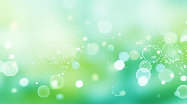 Imagem de fundo verde claro abstrata com generativo de bokeh suave ai