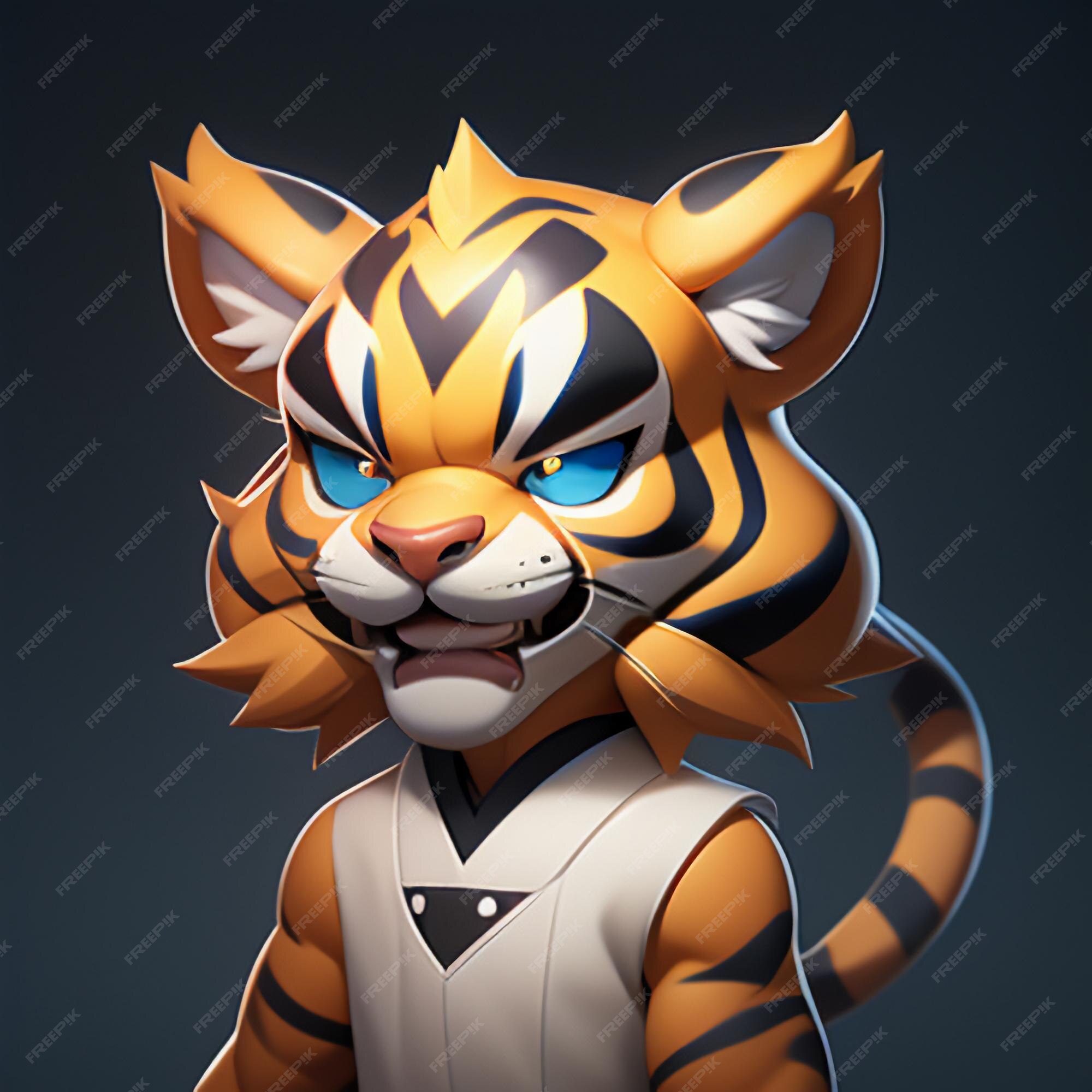 Animado Tigre 3D model - Baixar Animais no