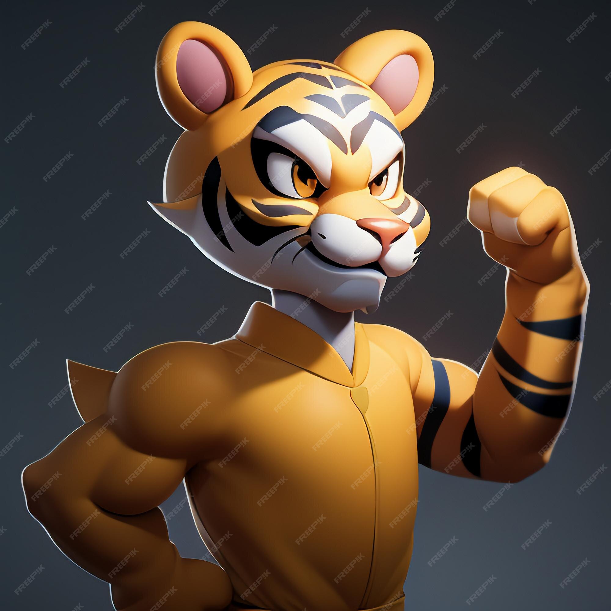 Animado Tigre 3D model - Baixar Animais no