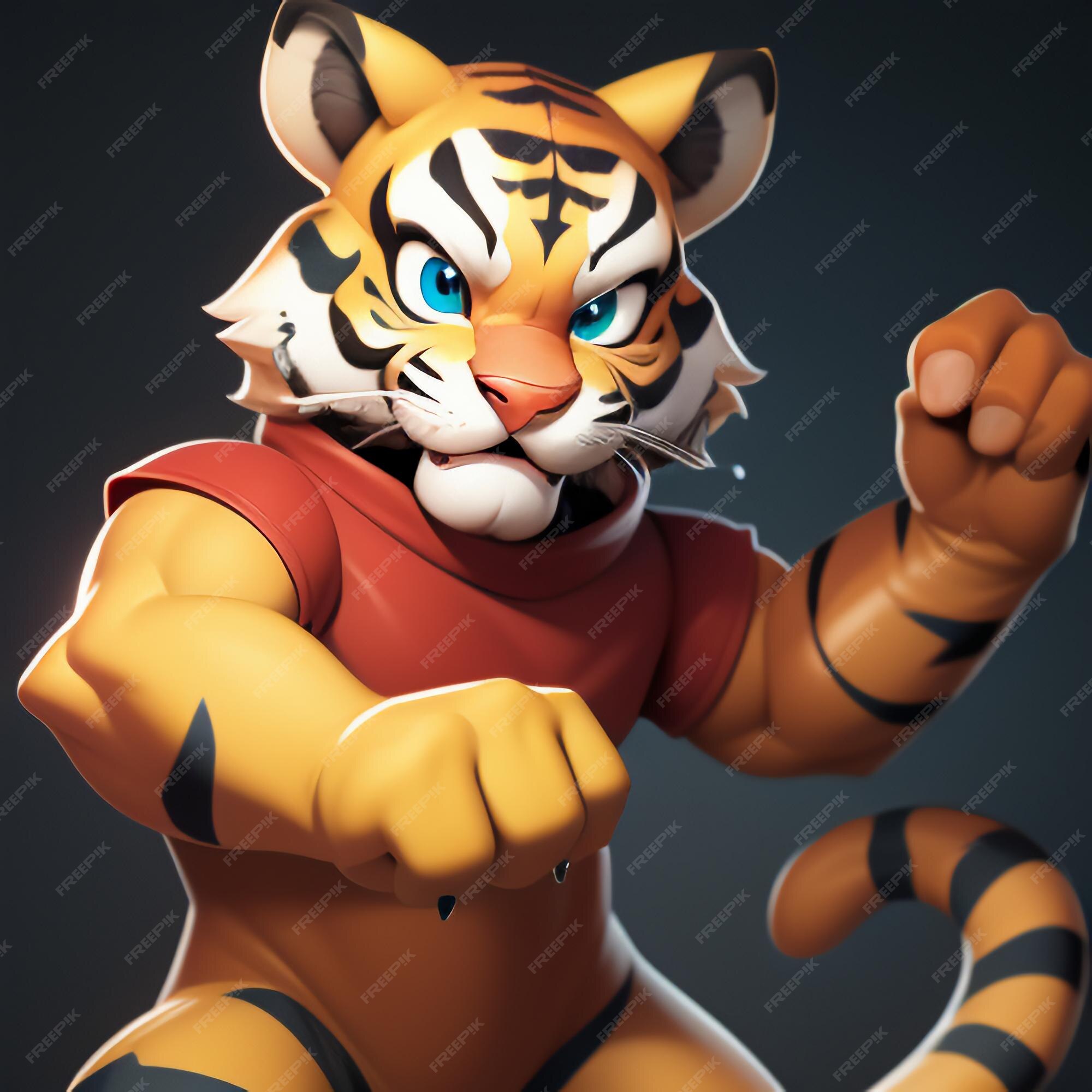 Animado Tigre 3D model - Baixar Animais no