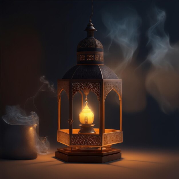 Imagem de ilustração de lanterna Ramadan kareem Design de lanterna árabe