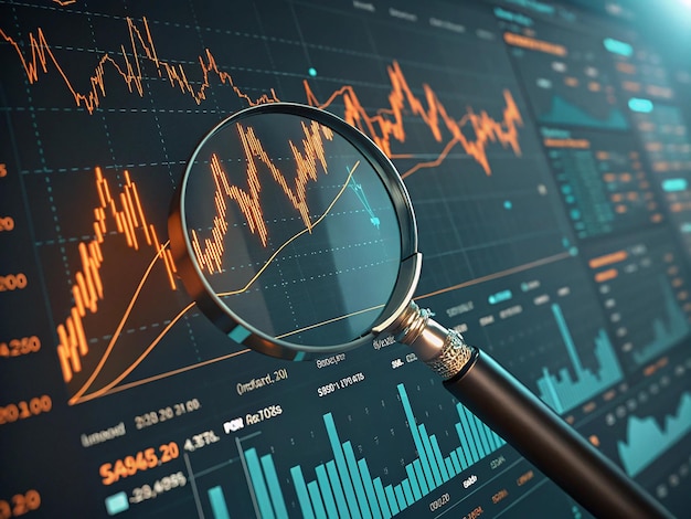 Imagem de investimento de negociação de finanças do mercado de ações Imagem de ações livre de fidelidade