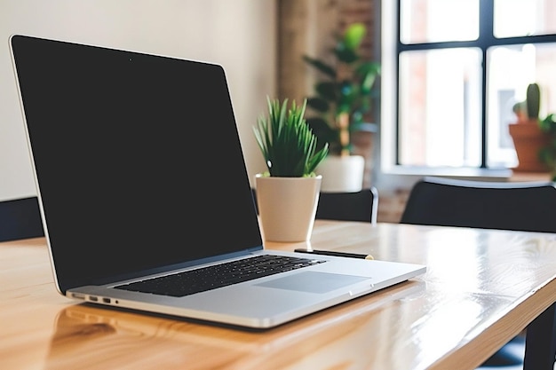 Imagem de local de trabalho com laptop e documentos na mesa para o trabalho de uma pessoa de negócios no escritório