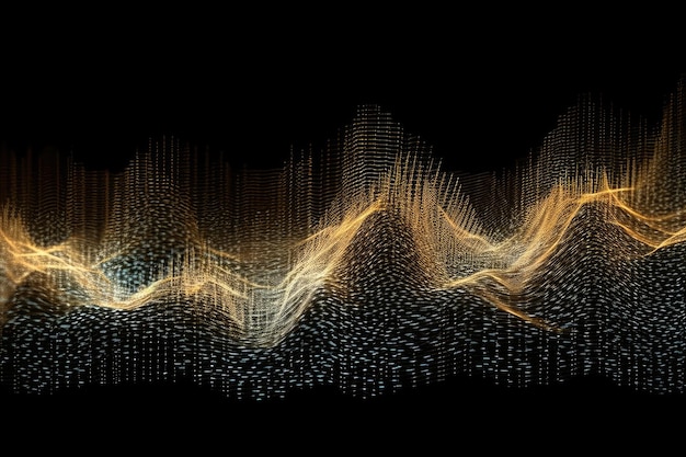 Imagem de ondas sonoras IA generativa