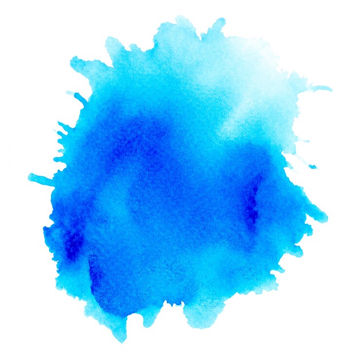 imagem de pincel azul aquarela