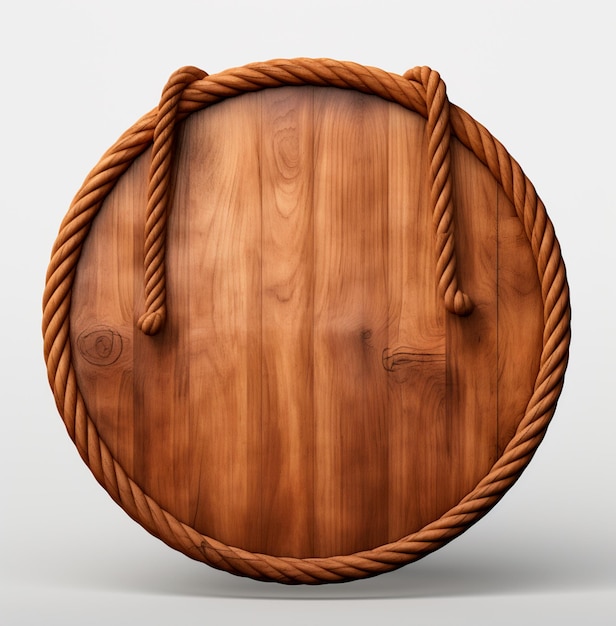 Foto imagem de placa redonda de madeira para composição