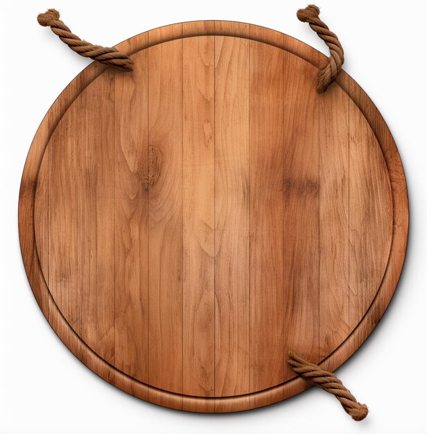 imagem de placa redonda de madeira para composição