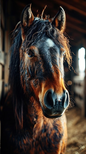 imagem de retrato de cavalo lá fora