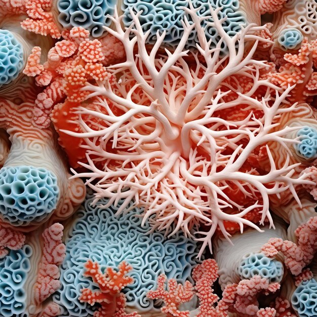 Foto imagem de textura de coral puro com padrões irregulares e fracos