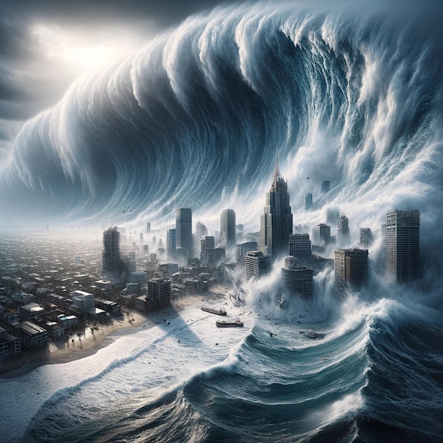 Imagem de tsunami