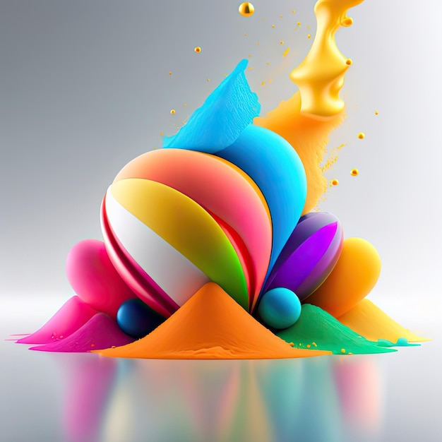 Imagem de um respingo de pó colorido abstrato