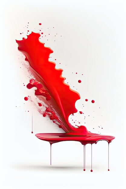 Imagem de uma explosão de tinta vermelha