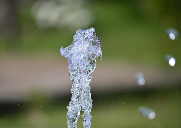 Foto imagem de uma gota de água da fonte