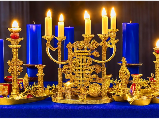 Imagem de vela de Hanukkah monorah baixada