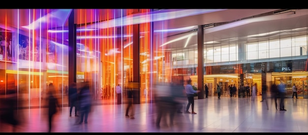 Imagem desfocada de fundo do centro comercial