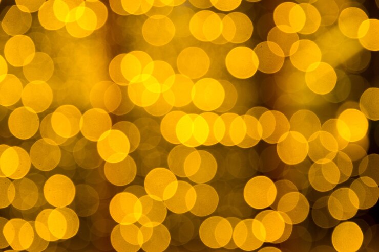Foto imagem desfocada de luzes iluminadas à noite