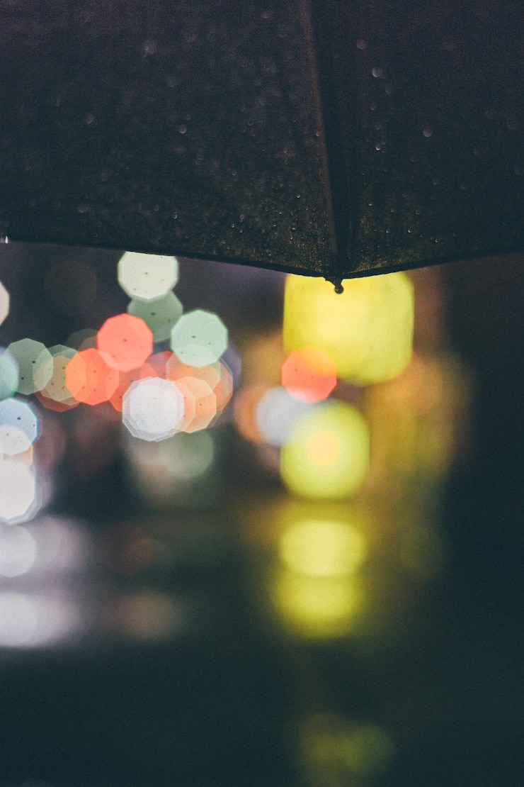 Foto imagem desfocada de luzes iluminadas