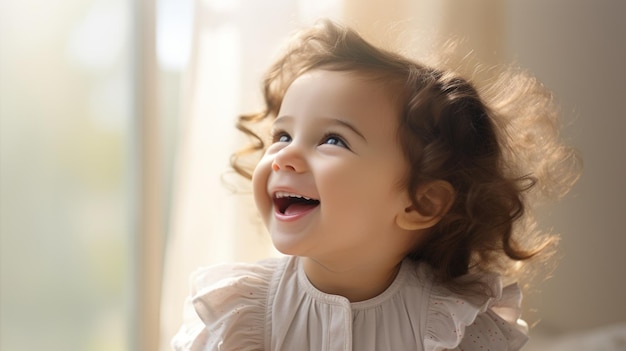 Imagem dinâmica de um bebé a rir-se.