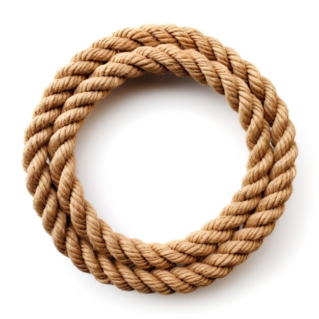 Imagem distinta de uma corda circular com fundo branco