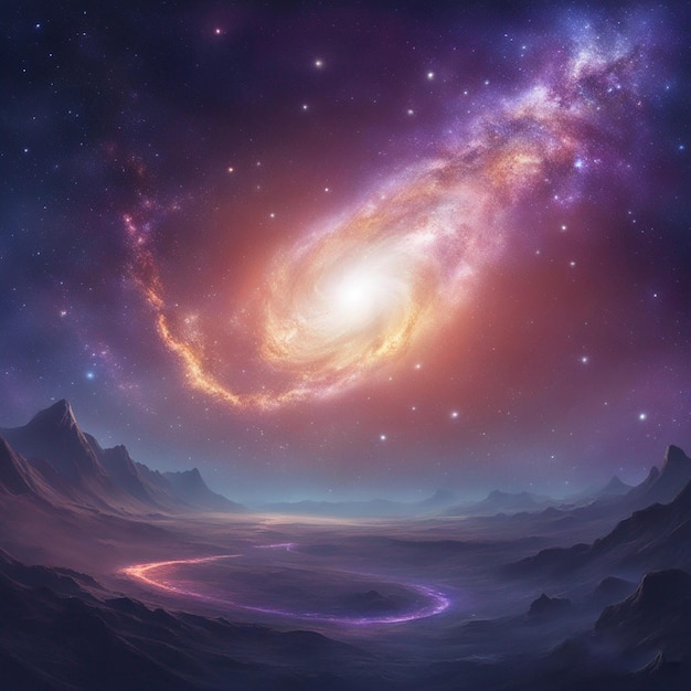 imagem do espaço e da galáxia leitosa