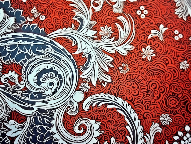 Imagem do padrão clássico de batik em tecido