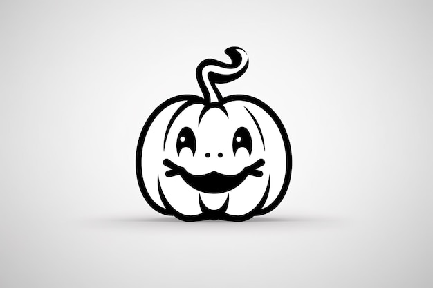 Imagem elegante e elegante de abóbora de Halloween gerada por AI