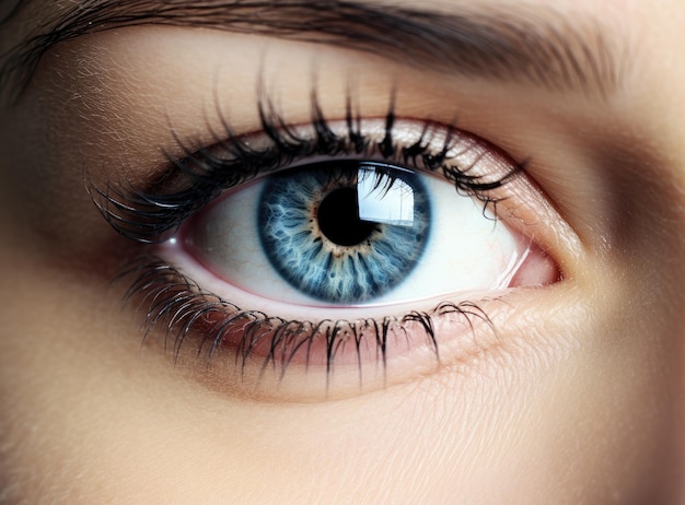 Imagem em close-up do olho de uma pessoa