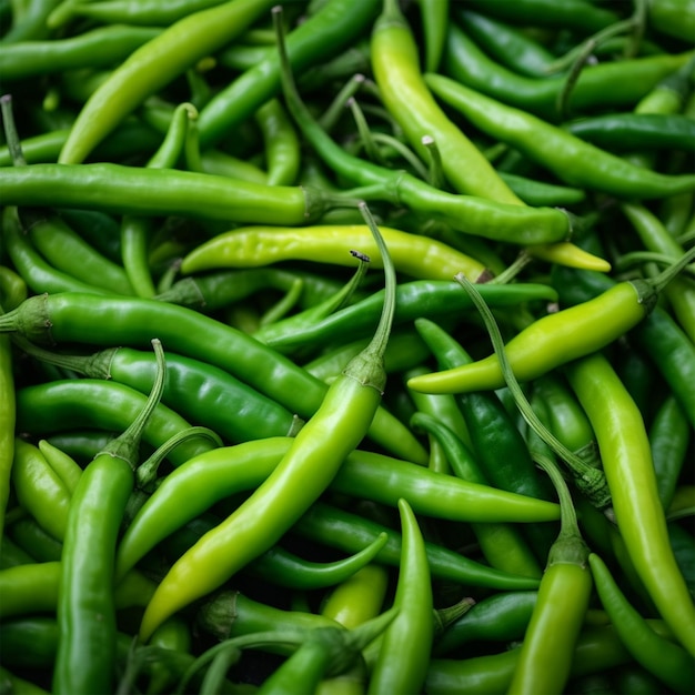Imagem em imagem completa de pimentões verdes plano horizontal