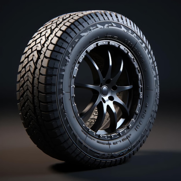 Imagem gerada pela IA de pneus de carros