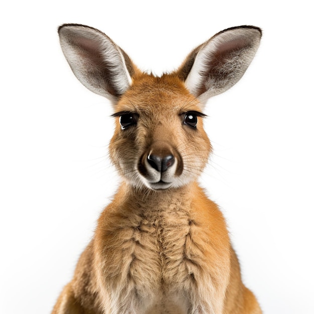 Imagem gerada por IA do animal australiano canguru vermelho engraçado