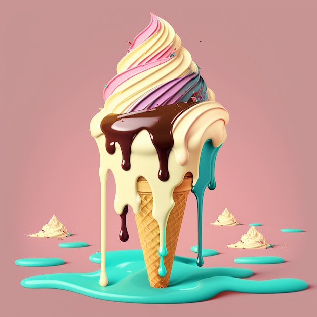 Foto imagem gráfica de sorvete