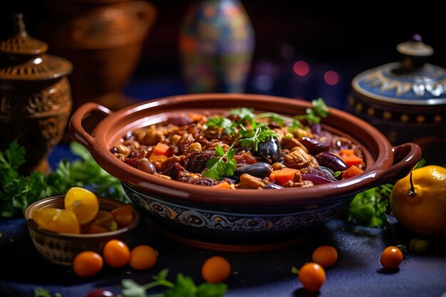 Foto imagem icônica da culinária marroquina