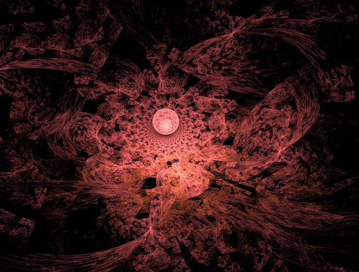 Foto imagem imaginativa de fundo abstrato do fractal