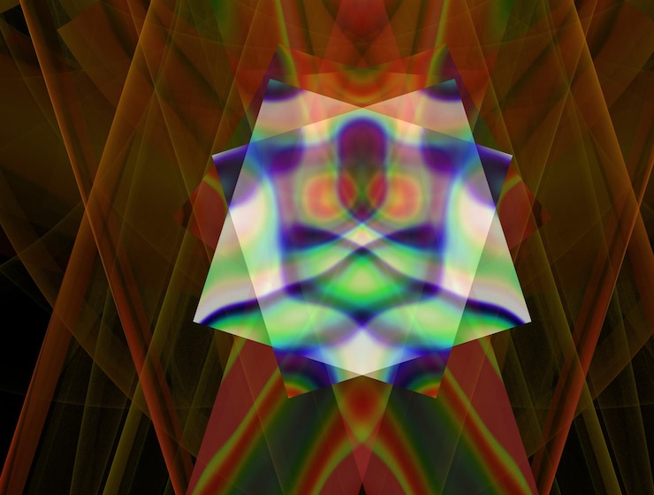 Foto imagem imaginativa de fundo abstrato do fractal