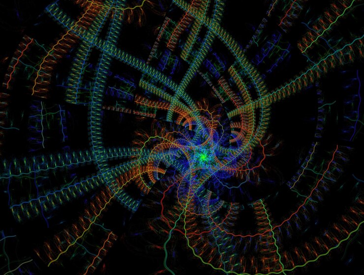 Foto imagem imaginativa de fundo abstrato do fractal