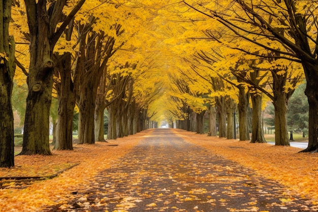 Imagem incrível e bonita para a temporada de outono gerada por AI