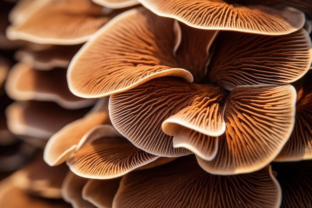 Foto imagem macro de fundo abstrato do cogumelo sajor caju