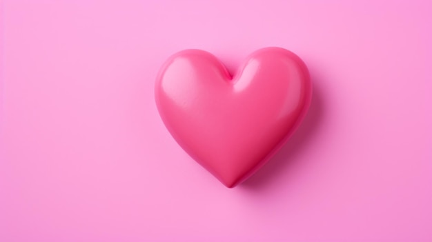 Imagem macro de um coração de doces de Dia dos Namorados em um fundo rosa fosco Ilustração gerada por IA